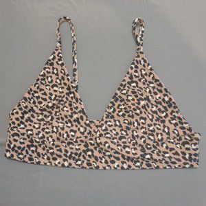 Cheetah Print Triangle Bikini Top